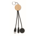 Oplaadkabelset 4-in-1 inclusief horlogelader aan een sleutelhanger kleur zwart