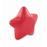 Klassieke antistressbal in de vorm van een ster in diverse kleuren kleur rood