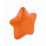 Klassieke antistressbal in de vorm van een ster in diverse kleuren kleur oranje