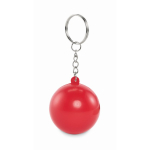 Sleutelhanger met antistressbal in verschillende kleuren kleur rood
