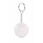 Sleutelhanger met antistressbal in verschillende kleuren kleur wit