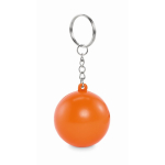 Sleutelhanger met antistressbal in verschillende kleuren kleur oranje