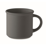 Monochrome mok bedrukken in matte kleur met bovenrand 300ml kleur donkergrijs