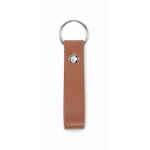 Sleutelhanger met leren band in klassieke kleuren kleur bruin derde weergave