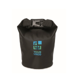 Waterbestendige polyester tas met 1,5 liter inhoud Bayside kleur zwart weergave met bedrukking