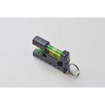 Sleutelhanger met waterpas, liniaal van 7 cm en magnetische basis kleur zwart foto bekijken tweede weergave