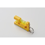 Sleutelhanger met waterpas, liniaal van 7 cm en magnetische basis kleur geel foto bekijken tweede weergave