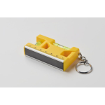 Sleutelhanger met waterpas, liniaal van 7 cm en magnetische basis kleur geel foto bekijken vierde weergave