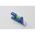 Sleutelhanger met waterpas, liniaal van 7 cm en magnetische basis kleur koningsblauw foto bekijken tweede weergave