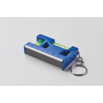 Sleutelhanger met waterpas, liniaal van 7 cm en magnetische basis kleur koningsblauw foto bekijken vierde weergave