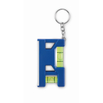Sleutelhanger met waterpas, liniaal van 7 cm en magnetische basis kleur koningsblauw zevende weergave