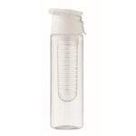 Waterfles met uitneembare infuser in het midden en draaggreep kleur wit