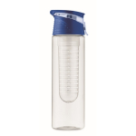 Waterfles met uitneembare infuser in het midden en draaggreep kleur koningsblauw