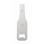 Magnetische bamboe flesopener in de vorm van een bierfles kleur hout derde weergave