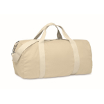 Gerecyclede stoffen tas met verstelbare en dubbele handgreep kleur beige