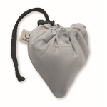 Compacte en opvouwbare boodschappentas van gerecycled katoen 140 g/m² kleur grijs derde weergave