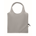 Compacte en opvouwbare boodschappentas van gerecycled katoen 140 g/m² kleur grijs vierde weergave