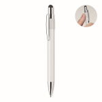 Antistressbalpen met spinner aan de bovenkant, blauwe inkt kleur wit achtste weergave