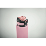 RPET-fles met tuit en waterconsumptie-indicator 1L kleur roze