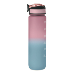 RPET-fles met tuit en waterconsumptie-indicator 1L