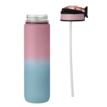 RPET-fles met tuit en waterconsumptie-indicator 1L