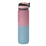 RPET-fles met tuit en waterconsumptie-indicator 1L zesde weergave