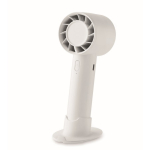 Draagbare ventilator met standaard voor bureau en telefoonhouder kleur wit tweede weergave