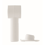 Draagbare ventilator met standaard voor bureau en telefoonhouder kleur wit