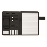 Leren portfolio met powerbank en draadloze oplader A4 kleur zwart tweede weergave