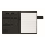 Leren portfolio met powerbank en draadloze oplader A4 kleur zwart derde weergave