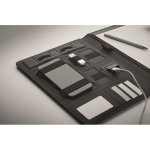 Leren portfolio met powerbank en draadloze oplader A4 kleur zwart foto bekijken zesde weergave