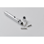 Aluminium multitool in de vorm van een balpen met zaklamp kleur zilver foto bekijken vijfde weergave
