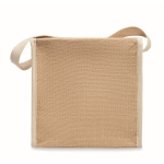Jute koeltas met voorvak en een capaciteit van 3L kleur beige vierde weergave