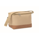 Koeltas van RPET met kurkdetail aan de onderkant 5L kleur khaki