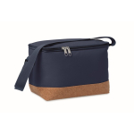Koeltas van RPET met kurkdetail aan de onderkant 5L kleur marineblauw