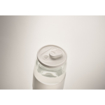 Borosilicaat glas met bijpassend rietje en siliconen band 550ml kleur wit foto bekijken zesde weergave
