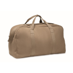 Monochrome reistas van gerecycled materiaal met dubbele handgreep kleur khaki