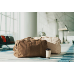 Monochrome reistas van gerecycled materiaal met dubbele handgreep kleur khaki sfeervolle weergave