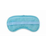 Slaapmasker met gelparelvulling in tasje met trekkoordsluiting kleur lichtblauw derde weergave
