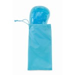 Slaapmasker met gelparelvulling in tasje met trekkoordsluiting kleur lichtblauw vijfde weergave