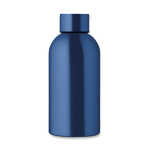 Monochrome lekvrije gerecycleerde roestvrijstalen fles 500 ml kleur blauw