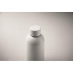 Monochrome lekvrije gerecycleerde roestvrijstalen fles 500 ml kleur wit foto bekijken tweede weergave