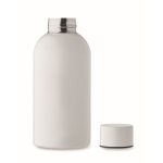 Monochrome lekvrije gerecycleerde roestvrijstalen fles 500 ml kleur wit vijfde weergave