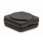 Opvouwbare magnetische ABS-oplader 3-in-1 die als standaard dient kleur zwart vierde weergave