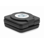 Opvouwbare magnetische ABS-oplader 3-in-1 die als standaard dient kleur zwart hoofdweergave vierde weergave