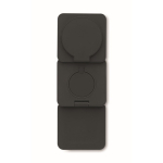 Opvouwbare magnetische ABS-oplader 3-in-1 die als standaard dient kleur zwart achtste weergave