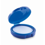 Vegan lippenbalsem met SPF10 en vanillesmaak in ronde doos kleur blauw