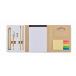 Notitieblokset met plaknotities en schrijvenset kleur beige
