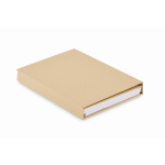 Notitieblokset met plaknotities en schrijvenset kleur beige derde weergave
