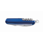 Zakmes van gerecycled aluminium met gekleurde behuizing kleur blauw tweede weergave